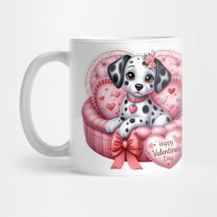 Valentine Dalmatian Dog in Bed Mug